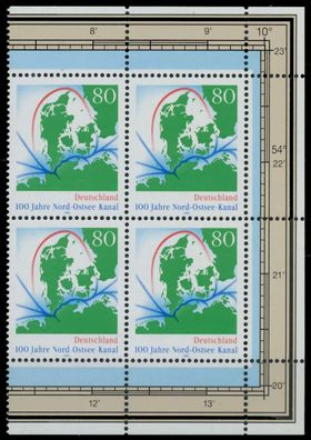 BRD 1995 Nr 1802 postfrisch Viererblock ECKE-ORE X8672EA