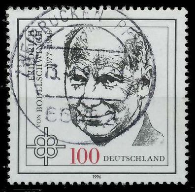 BRD 1996 Nr 1835 zentrisch gestempelt X86F286