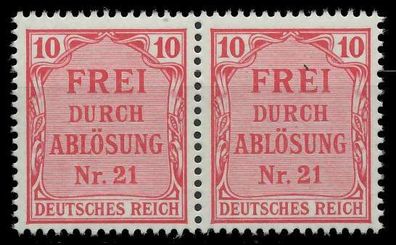 D-REICH DIENST Nr 4 postfrisch WAAGR PAAR X86F35E