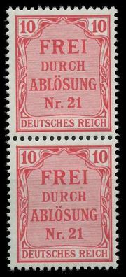 D-REICH DIENST Nr 4 postfrisch SENKR PAAR X86F36E