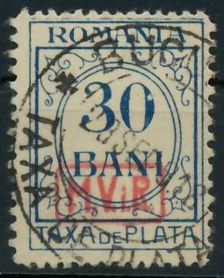 BES. 1WK D-MV Rumänien PORTO Nr 4 gestempelt X4349DA