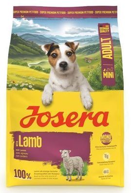 Josera Mini Lamb 10kg Hunde Trockenfutter Monoprotein Lamm Getreidefrei Kleine Rasse