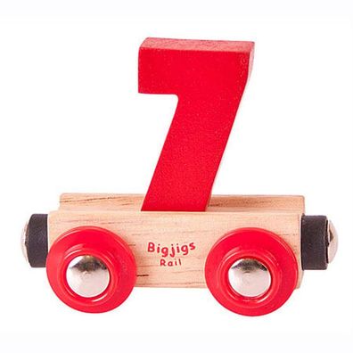 Buchstabenzug bunt Zahl "7"