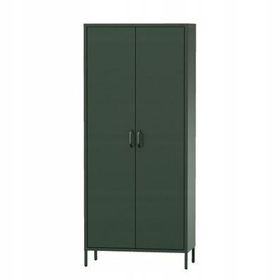 Jan Nowak Garderobenschrank aus Metall Kleiderschrank 80 x 185 x 45 cm, Flaschengrün