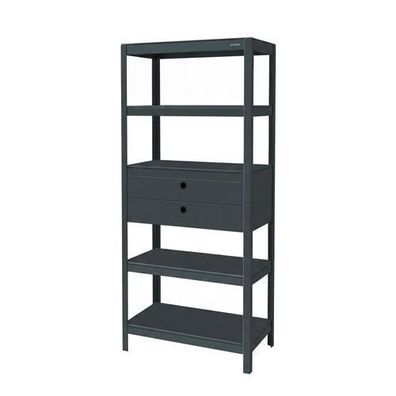 Metallregal mit Schubladen, anthrazit: JOHNNY, 1800 x 800 x 420 mm