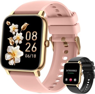 Smartwatch Damen Herren 1,47 Zoll Smart Watch mit Benachrichtigungen, IP68