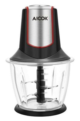 Zerkleinerer MD-8103D (1200 ml, 4 Edelstahlklingen, Edelstahl, Glas, 300W, 240V