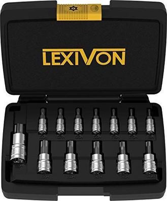 Lexivon Torx TR Bit Set, S2 Stahl, 13-teilig, T8 - T60