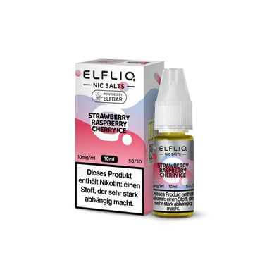 ELFLIQ Strawberry Raspberry Cherry Ice Nikotinsalz Liquid 10 ml