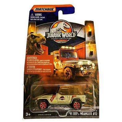 Matchbox Jurassic WORLD Legacy 2018 | 1993 Jeep Wrangler #12 Soft Top