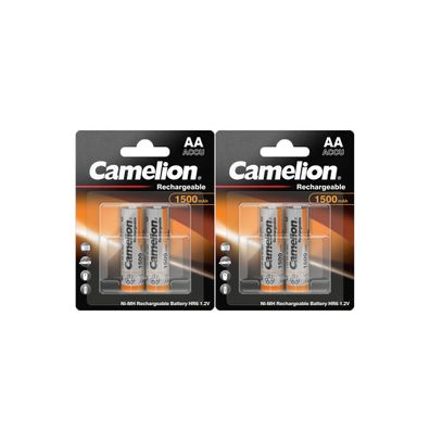 4x Camelion 1500mAh NiMh Akku Accu AA Mignon HR6 1,2V Schnurlos Telefon