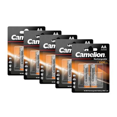 10x Camelion 1500mAh NiMh Akku Accu AA Mignon HR6 1,2V Schnurlos Telefon