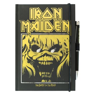 Iron Maiden- The Beast on the Road A5 Notizbuch mit Projektor Stift