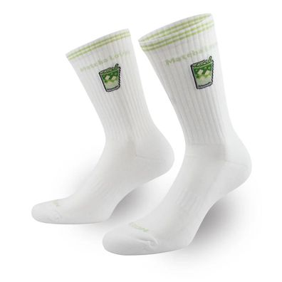 PATRON Socken Matcha Lover weiß - Größe: 36-40