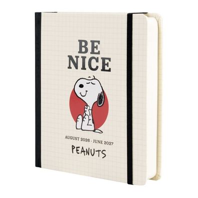 Snoopy Kalender Wochenplaner Notizbuch Be nice 08/2026- 06/2027 - 352 Seiten