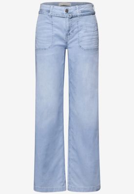 Street One Wide Leg Jeans im Bleached-Look, 30er Länge