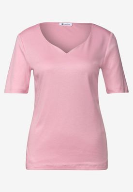 Street One Basic-Shirt Ada mit Herzausschnitt