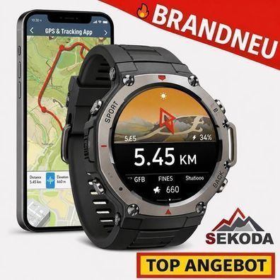 Sekoda™ GPS Sport Fitness Smartwatch für Herren & Damen | GPS & Tracking App