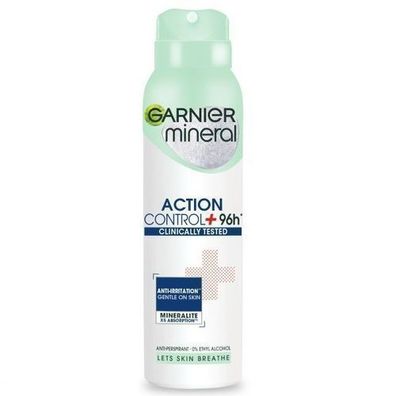 Garnier Mineral Action Control+ Anti-Transpirant Spray, 150ml