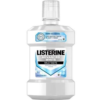 Listerine Fortgeschrittenes Weiß Mundspülung 1000ml Sanfter Geschmack