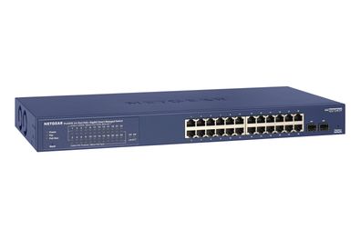 Netgear Smart GS724TPv2 - Switch - Smart - 24 x 10/100/1000 (PoE+)