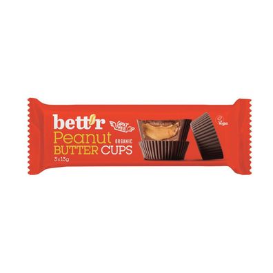 3x Bett´r chips Peanut Butter Cups 3x13g, Bio, Bett’r 39g