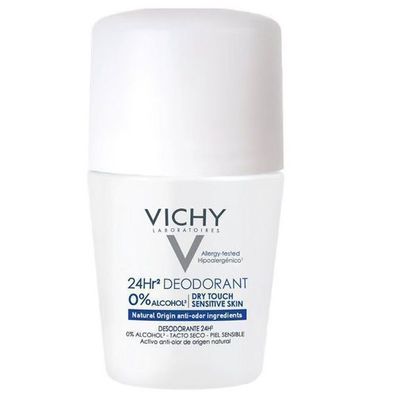 Vichy Deo Roll-On Dry Touch, 24h-Schutz, 50 ml