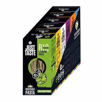 JUST TASTE – Bunte Nudel Vielfalt - Die neue BIO Gemüse Pasta – 6er Pack á 250g