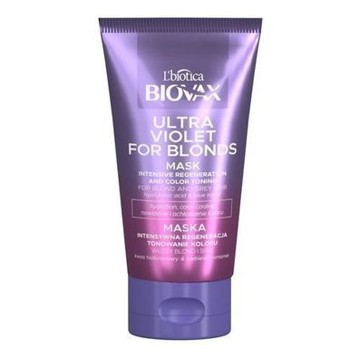 Biovax Ultra Violet Haartönungsmaske - Professionelle Haarpflege für blondes & g