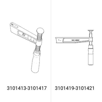 BESSEY Unterteil kpl. TGNT m. Holzgriff (Auslad. 300 mm)