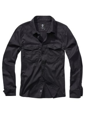 Brandit Hemd Flanellshirt in Black