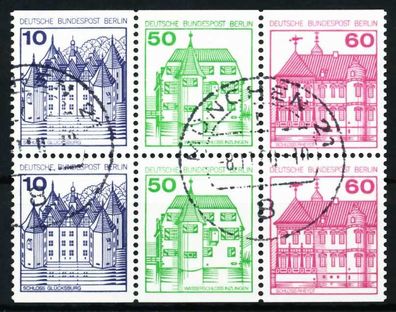 BERLIN Zusammendruck Nr W75 + W76 zentrisch gestempelt 6er-BLO X5EF3CE