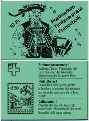 Schweiz Markenheft Nr MH 0-80 postfrisch S5759DA