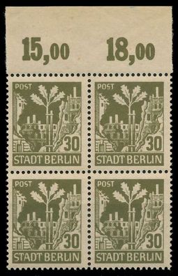 SBZ BERL. Brandenb. Nr 7Aawaz postfrisch Viererblock OR X810152