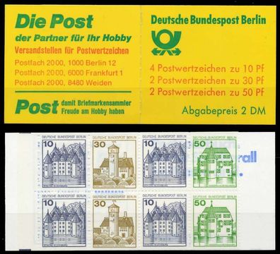 BERLIN Markenheftchen Nr MH 11poZ postfrisch X815CB2