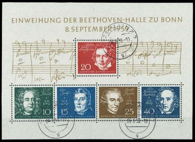 BRD BLOCK Kleinbogen 1949 1989 Block 2 zentrisch gestempelt X875E12