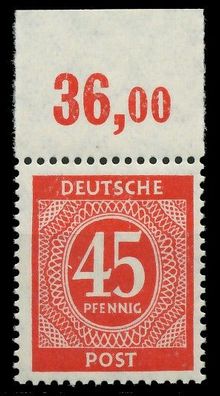 Kontrollrat Ziffern Nr 931 P OR ndgz postfrisch ORA X877ACA