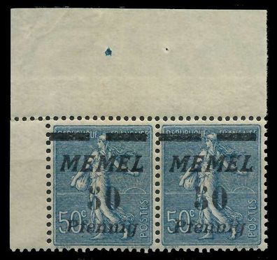 MEMEL 1922 Nr 61b postfrisch WAAGR PAAR ECKE-OLI X887B82