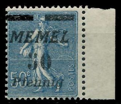 MEMEL 1922 Nr 61b postfrisch SRA X887B9E