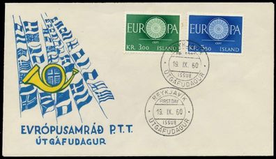 ISLAND 1960 Nr 343-344 BRIEF FDC X0894E6