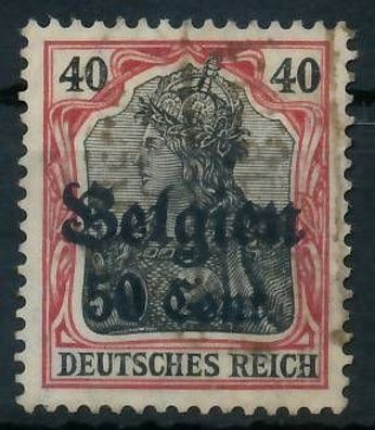 BES. 1WK Landespost Belgien Nr 20a gestempelt gepr. X44331E
