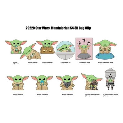 Star Wars 3D PVC-Taschenanhänger Best of Grogu Serie 1 Display (24)