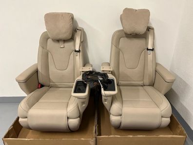 2 X Original Mercedes Benz W447/W448 V-Klasse LUXUS-SITZ NAPPA-LEDER Elektrisch