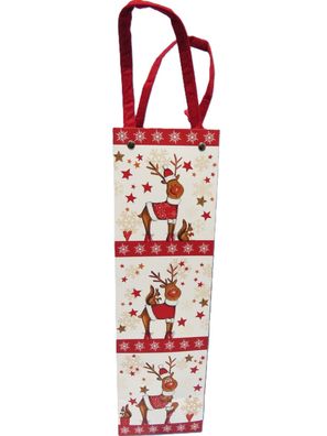 Geschenktasche - Weihnachten Flaschentasche Rentier
