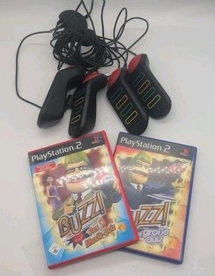 Buzz Buzzer Bundle PS2 Das große Quiz & Musik-Quiz mit Buzzern