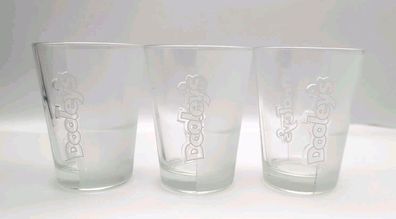 Dooley's 3x Tumbler Longdrink Gläser transparent matt Toffee Likör BEHN