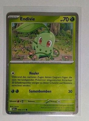 Endivie ASC 008/217 Holo ? Erhabene Helden Promo ? Pokemon Karte Deutsch NM