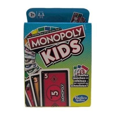 Monopoly Kids Hasbro Kartenspiel Kinderspiel 2-5 Spieler ab 7 Jahren NEU OVP
