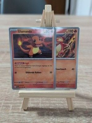 Pokémon Glumanda Glutexo 011 012/094 Fatale Flammen DE NM Set