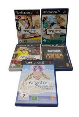 PS2 SingStar Spiele Bundle 5er Konvolut Karaoke PlayStation 2